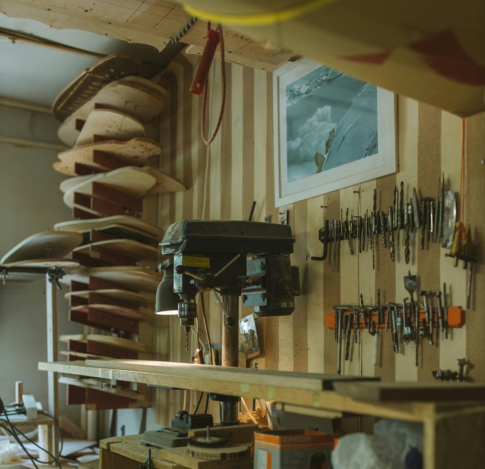 Trades team reviewing plans and equipment